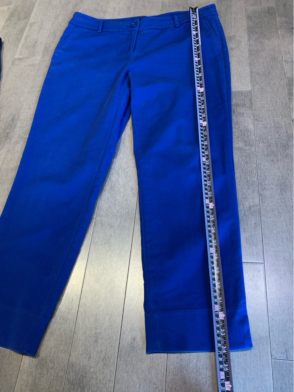 Dalia Royal Blue Cropped Straight Leg Pants Size 10 - Picture 5 of 15